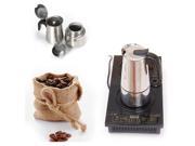 Stainless Steel Coffee Percolator Stovetop Espresso Coffee Maker Moka Latte Pot 2 Cup