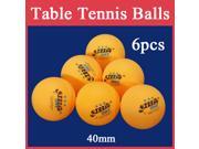 6pcs 40mm Ping Pong Ball Sport Games Training Table Tennis Orange DHS 3Stars