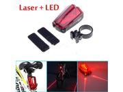Cycling Bicycle Bike 5 Led Red Laser Beam Cycle Lights Safety Rear Tail Flash Light Lamp Flashlight
