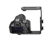 Dual L Universal Speedlite Flash Bracket Camera Holder Mount For Canon Nikon