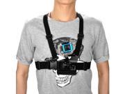 Adjustment Elastic Body Harness Camera Chest Strap Mount Belt Harness 3 Way Base adapter for Gopro HD Hero 2 3