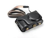 Premium PU Leather Camera Case Cover Bag Pouch Strap for Samsung Galaxy EK GC100 Black