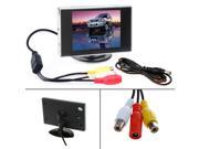 3.5 TFT LCD Vehicle Rearview Monitor Screen Reverse Back Up Camera Kit DVD VCR