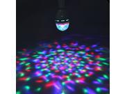 Colorful Crystal Rotating RGB 3 LED Stage Light Bulb Lamp Flash DJ Christmas Party 85V 265V E27 3W