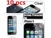 10x Full Front Clear LCD Screen Protector Guard Film Skin Cover for Apple iPhone 5G