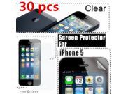 30x Full Front Clear LCD Screen Protector Guard Film Skin Cover for Apple iPhone 5G PVC