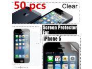 50x Full Front Clear LCD Screen Protector Guard Film Skin Cover for Apple iPhone 5G