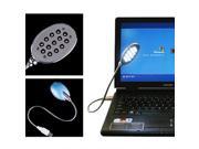 USB 13 LED Flexible Light Desk Lamp For Compucter Laptop PC Apple Macbook