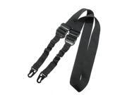 Black 2 Dual Point Adjustable Rifle Sling System Multi Mission Tactical Bungee 1inch