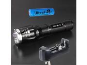 Tactical Super bright 1800lM CREE XM L T6 LED Flashlight Torch Zoomable Light Lamp 18650 Charger