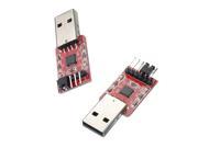 2pcs USB 2.0 to UART TTL 6PIN Connector Adapter Converter Module Serial Buildin in CP2102