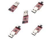 5pcs USB 2.0 to UART TTL 6PIN Connector Adapter Module Serial Converter Buildin in CP2102