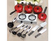 13 Set Pretend Play Education Learn Kitchen Cooking Tool Cookware Children Kids Game Toy Pot Pan Knife