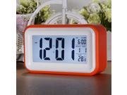 Touch LCD LED Digital Alarm Clock Light Control Backlight Snooze Desk Time Calendar Thermometer Temperature