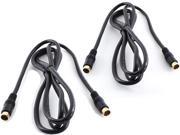 2 pcs 1.5m 5ft S Video 4 Pin Gold Plated Male to Male Connecting Cord Cable