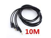 10m 33ft 3.5mm Male to Female Stereo Audio Headphone Extension Cable