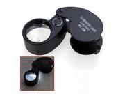 New Led Light 40x 25mm Glass Magnifying Magnifier Jeweler Eye Jewelry Loupe Loop Watch Repair Tool