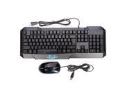 Ajazz X5 Backlit Ergonomic Wired USB Game Gaming Keyboard Gaming Mouse Mice Set pc laptop 600 1200 1800DPI ABS PC