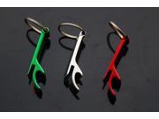 3PCS Key Chain Aluminum Small Beverage Beer Bottle Opener Keychain Ring Claw Bar Tool
