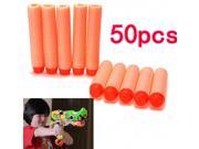 50 Pcs Shooting Round Head Safety Soft Bullets Toy For Gun Blaster Nerf N Strike Game Part