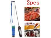2pcs Kitchen BBQ LCD Digital Cooking Food Meat Deep Fry Probe Electronic Thermometer