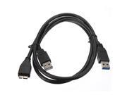 New 1M USB 3.0A Male to Micro B Power Extension Y Cable Cord For Hard Drive HDD PC Desktop