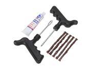 Safety Car Auto Tubeless Tire Tyre Puncture Radial Plug Repair Tool Kit Set Insert Spiral Rasper Needle Tool Rubber Strip