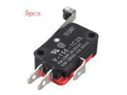 5pcs Micro Switch AC 250V 15A V 156 1C25 SPDT Roller Lever