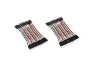 2x 40pcs 1pin 10cm 2.54mm Female to Female Breadboard Jumper Wire Cable for Arduino