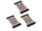 3x 40pcs 1pin 10cm 2.54mm Female to Female Breadboard Jumper Wire Cable for Arduino
