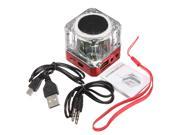 Mini 3.5mm USB LCD LED SD TF Music Player Speaker FM Radio for iPhone 5S SAMSUNG galaxy note 2 3 MP3 MP4 pc laptop