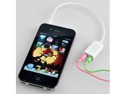 5 pcs 3.5mm 1 to 2 Audio Splitter Cable Adapter for iPhone 5 4S SAMSUNG S4 Moto X MP4