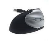 USB 2.0 1600DPI Vertical Wired Mouse Optical Game Gaming Mouse Mice Black Silver pc laptop