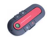 Car Sun Visor Wireless Bluetooth Handsfree Speakerphone Car Charger Red Color