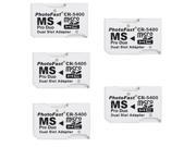 5pcs CR 5400 PhotoFast Dual Micro SD SDHC TF to Memory Stick MS Pro Duo PSP Adapter