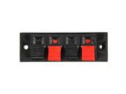 3pcs 4 Way AMP Stereo Speaker Terminal Plate Strip Push Release Connector Block