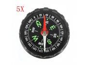 5pcs 40mm Pocket Liquid Filled Compass For Outdoor Hiking Camping Survival Navigation