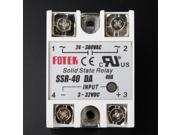 New Solid State Relay SSR 40DA 3 32VDC 40A 250V Output 24 380VAC w Cover