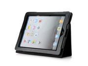 Black Folio PU Leather Cover Case with Stand For Apple The New iPad 3 3rd 2nd