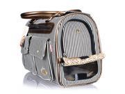 Portable Dog Cat Pet Puppy Travel House Fashion Pet Tote Bag Puppy Doggie Dog Cat Carrier Travel Handbag Stripe NEW BIG