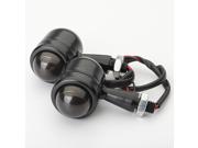 2pcs Smoked Lens Bullet Turn Signal Bulb Light For Harley Motorcycle Black Pair