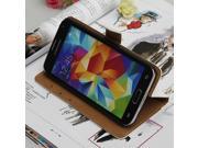 Genuine Leathe Flip Wallet Case Cover Stand For Samsung Galaxy S5 SV i9600 G900