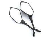 Pair Universal Motorcycle Scooter Mirrors 10MM Black Motorbike Rear View