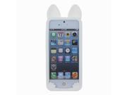 Lovely Cute 3D Cat Ear Soft Silicone Gel Back Case Cover Apple iPhone 5 5th Gen