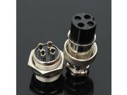 New Aviation Plug 4 Pin 16mm GX16 4 Male and Female Panel Metal Connector