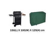 Green Waterproof BBQ Cover Gas Barbecue Grill Protection Patio 49x24x36 W Bag