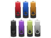 New 8G 8GB Swivel USB 2.0 Flash Memory Stick Pen Drive Stick Metal Silicone Support Windows 8 7 Vista XP 2000 ME Mac OS 9.0 10.1 or later