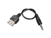 5 pcs 3.5mm Male AUX Audio Plug Jack to USB 2.0 Female Car MP3