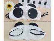 2pcs Fluffy Panda Face Eye Travel Rest Sleep EyeShade Eyepatch Lightproof Sleeping Mask Blindfold Blinder Relaxation Nap Cover