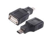 3pcs NEW USB A Female to Mini USB B 5 Pin Male Adapter Converter for PC Black